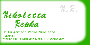 nikoletta repka business card